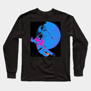 Spinning the Moon - Scooter Rider Long Sleeve T-Shirt